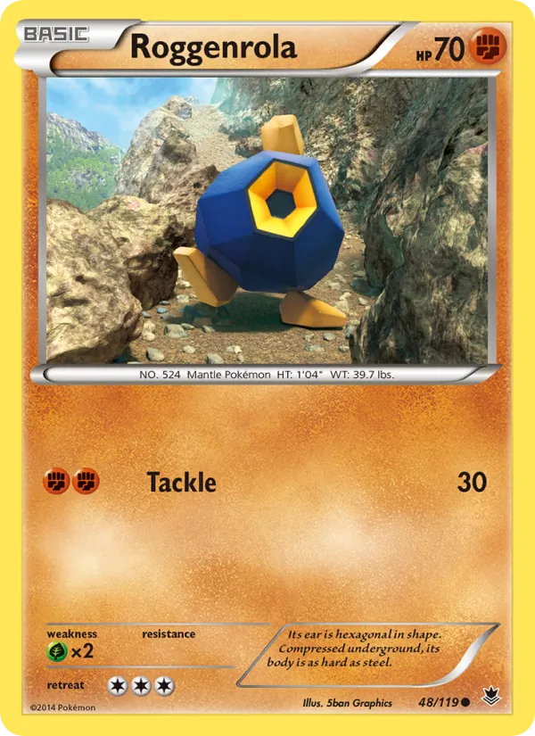 Roggenrola #48 – Phantom Forces card