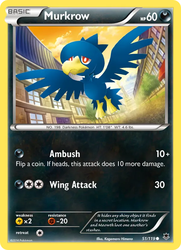 Murkrow #51 – Phantom Forces card