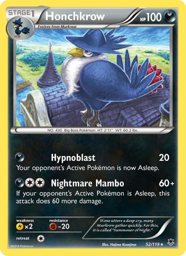 Honchkrow #52 – Phantom Forces card
