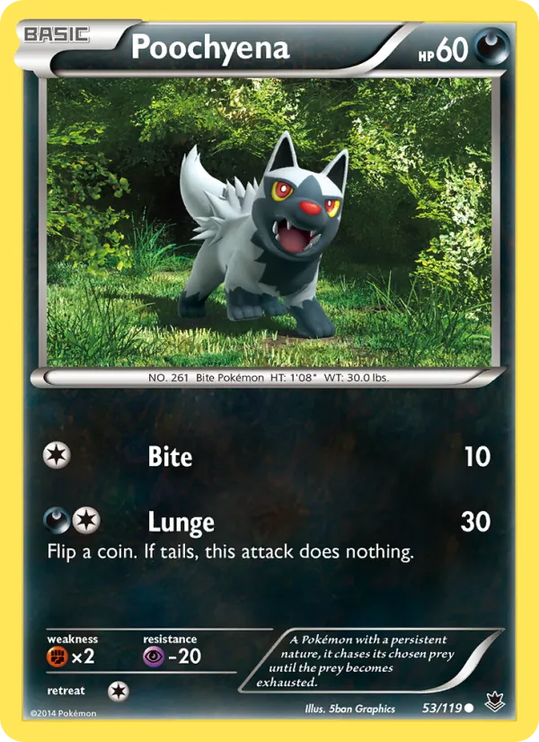 Poochyena #53 – Phantom Forces card