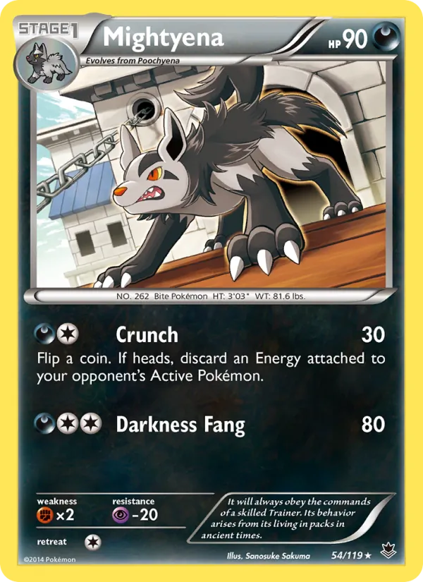 Mightyena #54 – Phantom Forces card