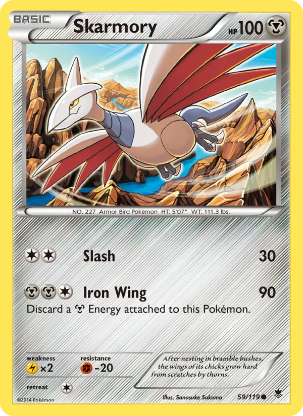Skarmory #59 – Phantom Forces card