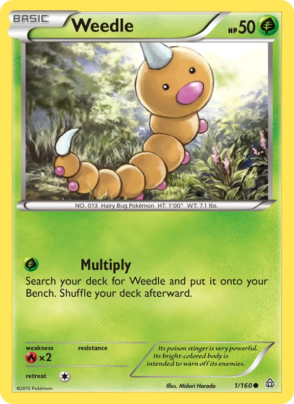 Weedle #1 – Primal Clash card