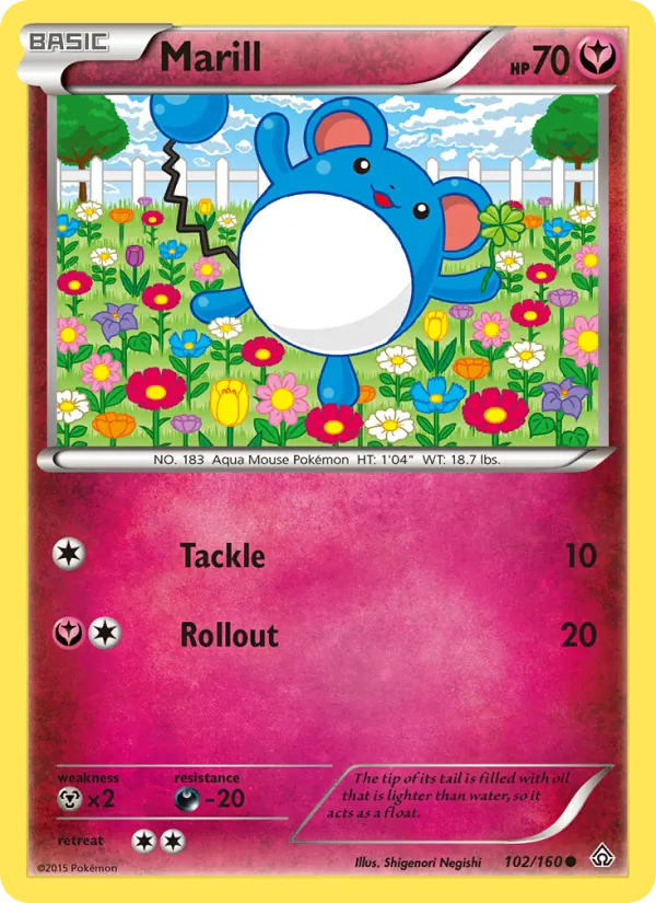 Marill #102 – Primal Clash card