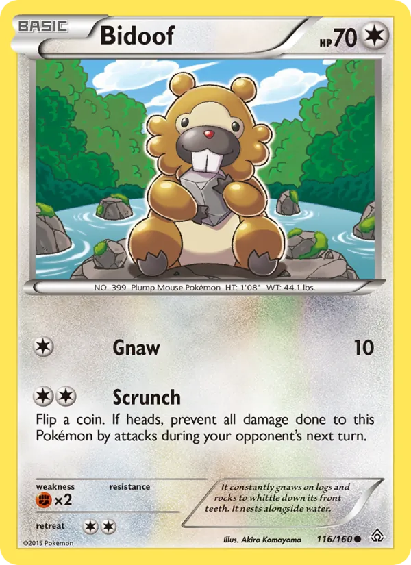 Bidoof #116 – Primal Clash card
