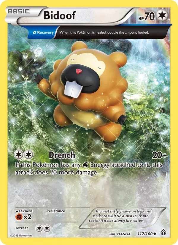 Bidoof #117 – Primal Clash card