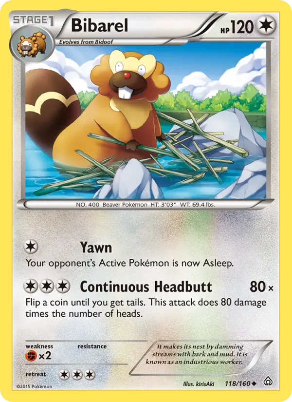 Bibarel #118 – Primal Clash card