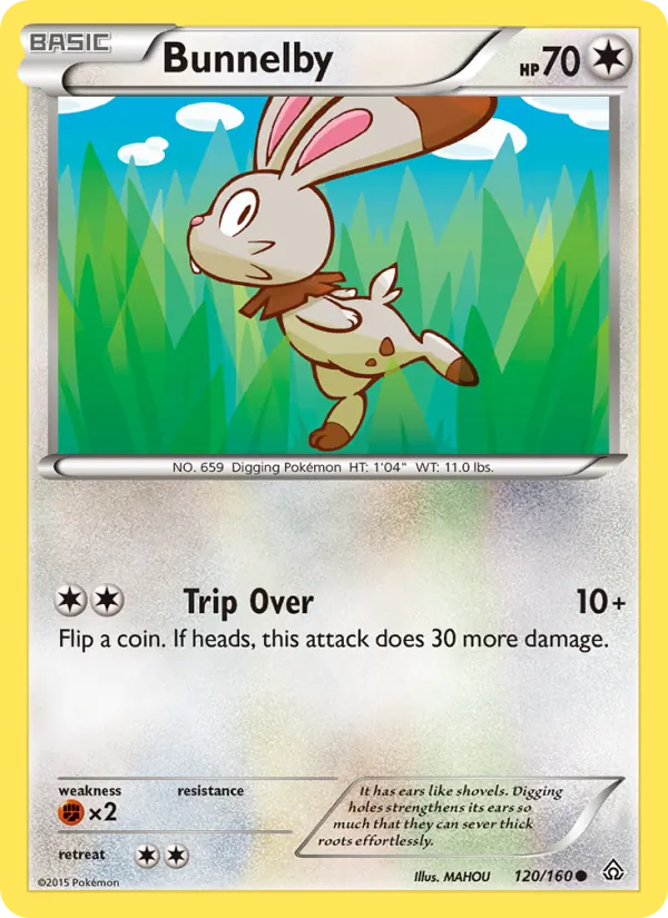 Bunnelby #120 – Primal Clash card