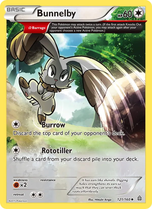 Bunnelby #121 – Primal Clash card