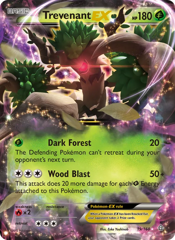 Trevenant EX #19 – Primal Clash card