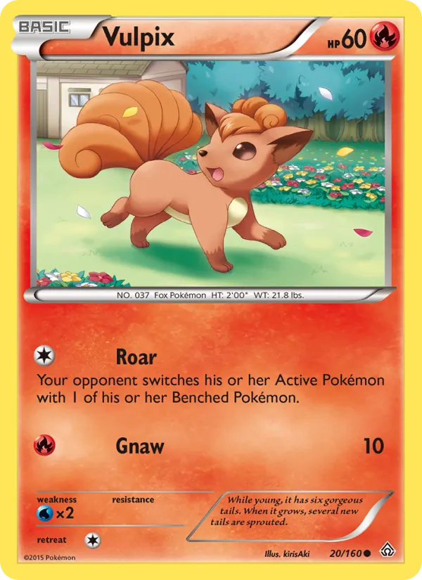 Vulpix #20 – Primal Clash card