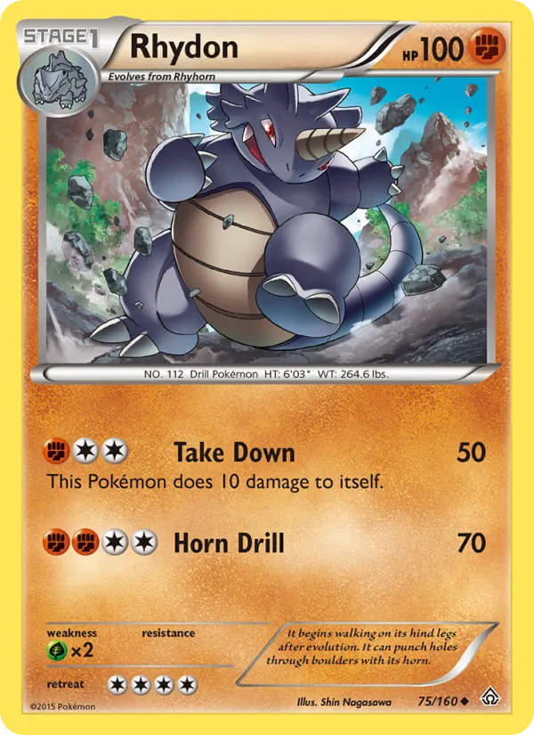 Rhydon #75 – Primal Clash card