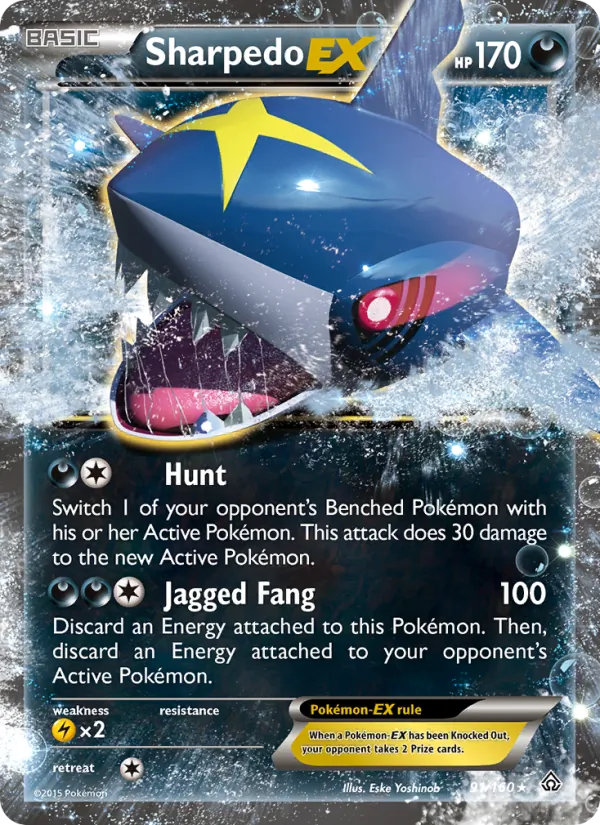 Sharpedo EX #91 – Primal Clash card