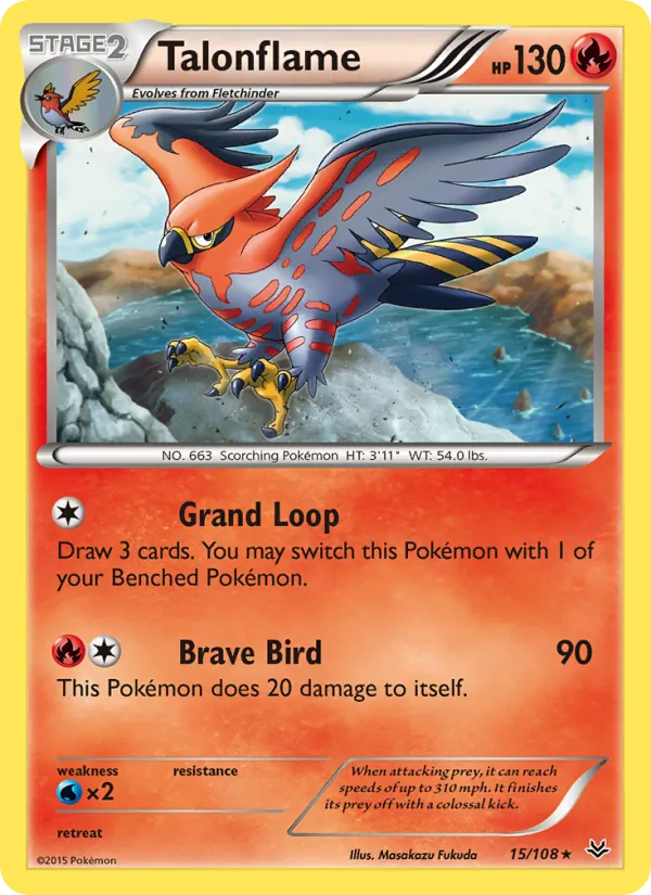 Talonflame #15 – Roaring Skies card