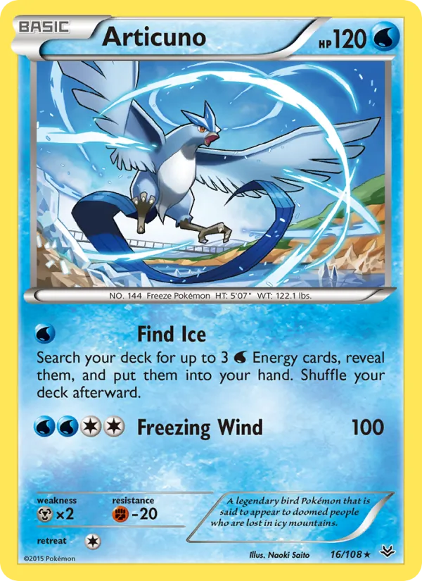 Articuno #16 – Roaring Skies card