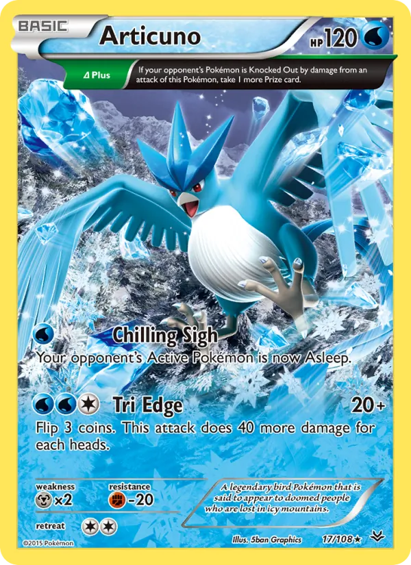 Articuno #17 – Roaring Skies card