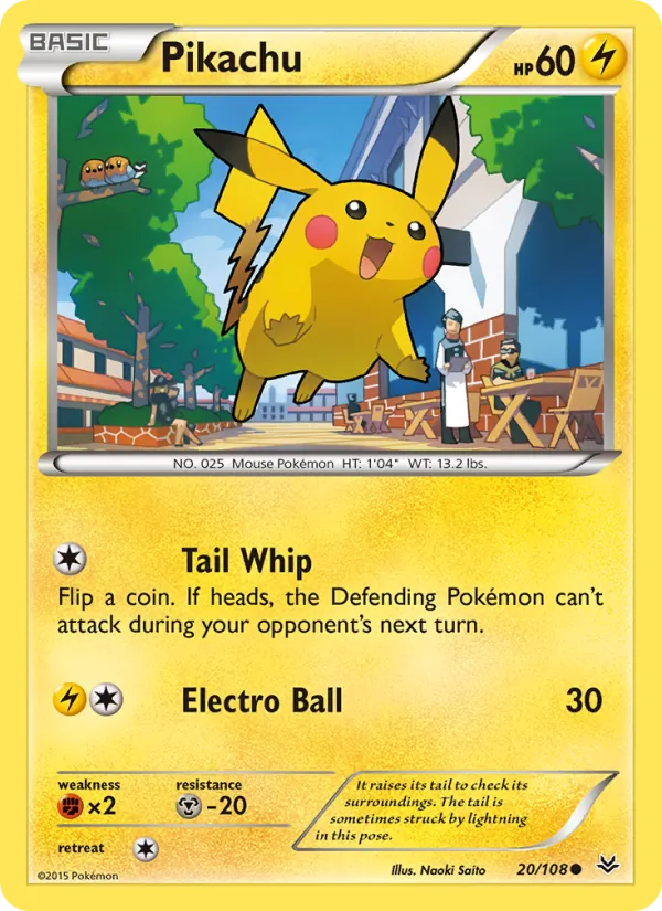 Pikachu #20 – Roaring Skies card