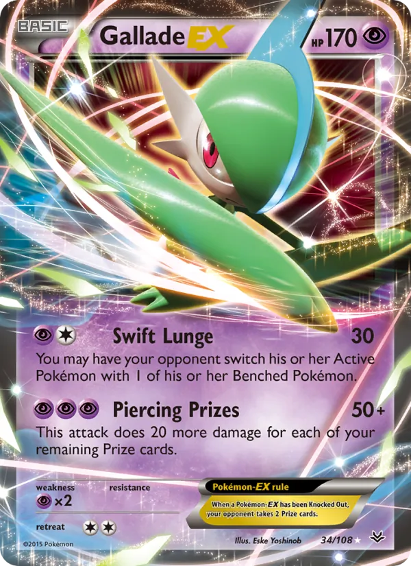 Gallade EX #34 – Roaring Skies card
