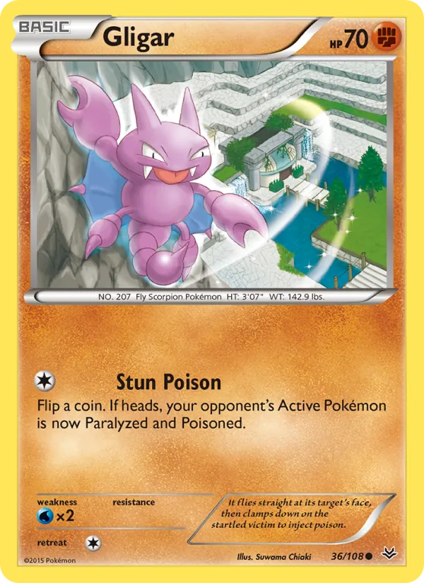 Gligar #36 – Roaring Skies card