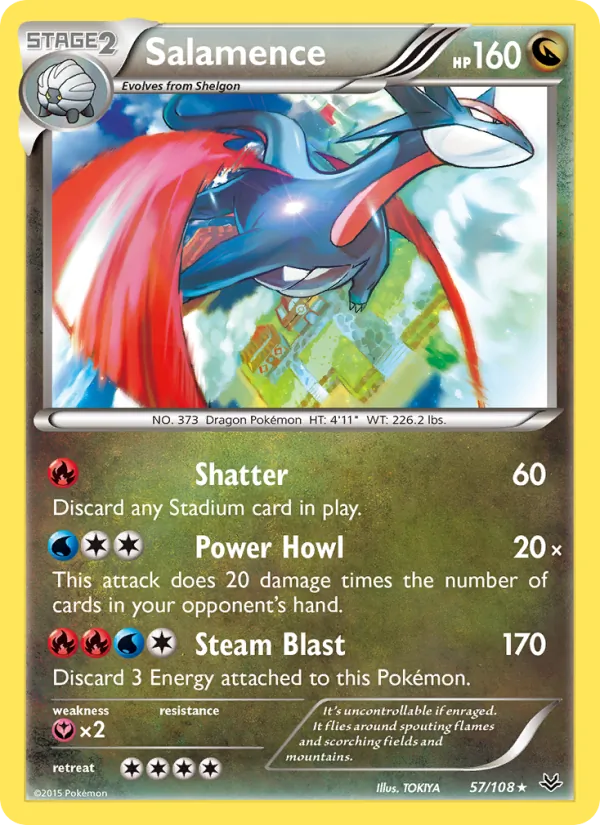 Salamence #57 – Roaring Skies card