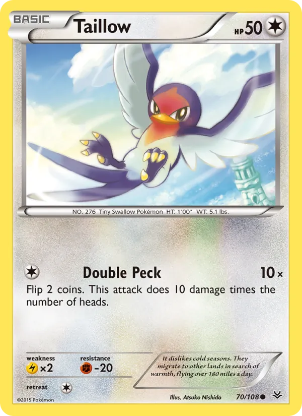 Taillow #70 – Roaring Skies card