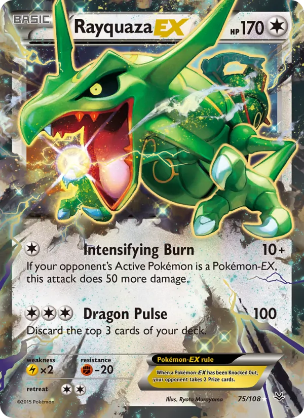 Rayquaza EX #75 – Roaring Skies card