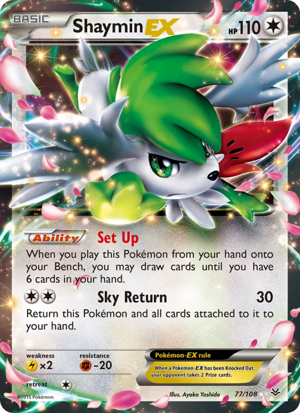 Shaymin EX #77 – Roaring Skies card