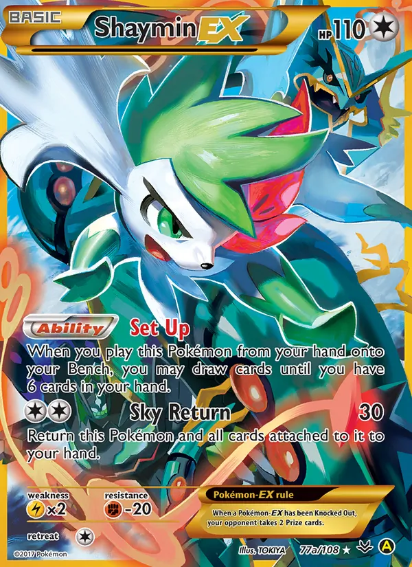 Shaymin EX #77a – Roaring Skies card