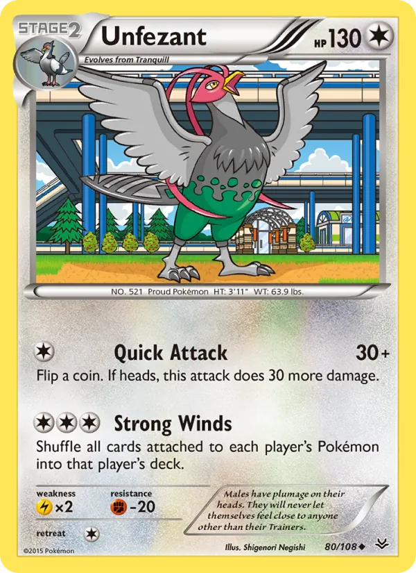 Unfezant #80 – Roaring Skies card