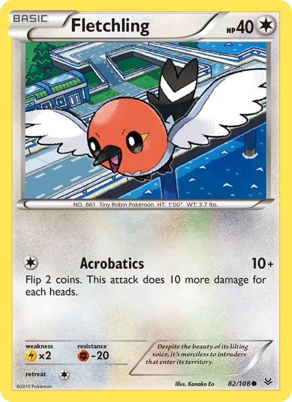 Fletchling #82 – Roaring Skies card