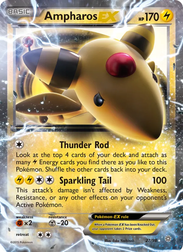 Ampharos EX #27 – Ancient Origins card
