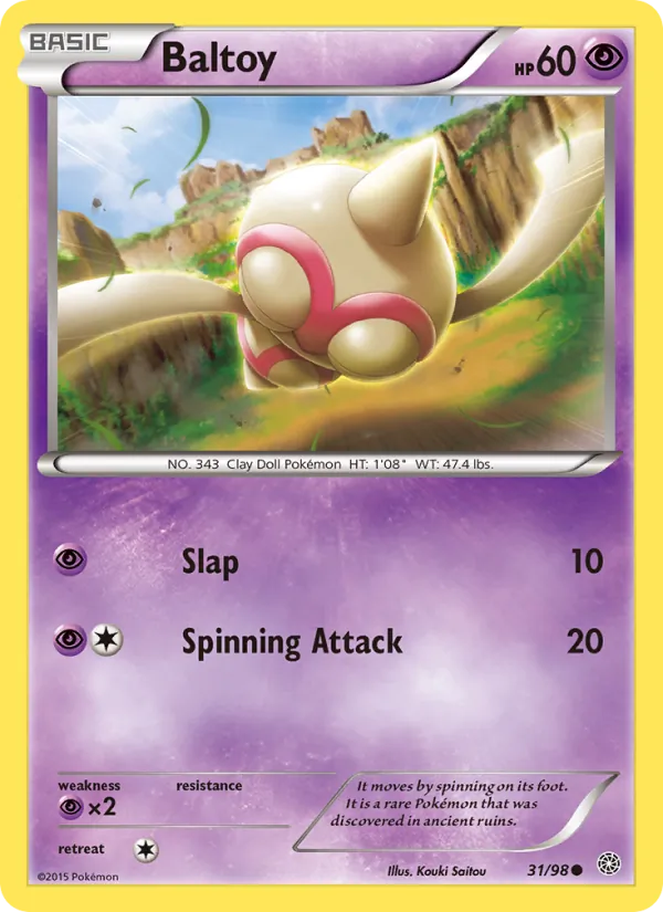 Baltoy #31 – Ancient Origins card