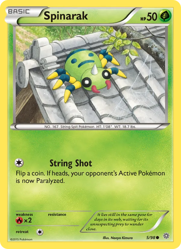 Spinarak #5 – Ancient Origins card
