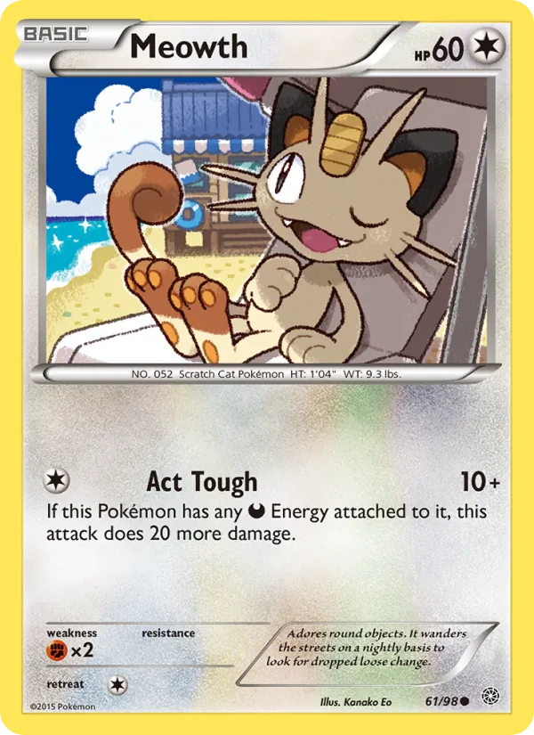 Meowth #61 – Ancient Origins card