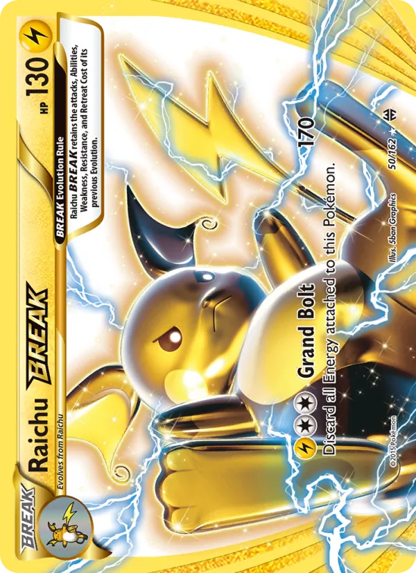 Raichu BREAK #50 – BREAKthrough card