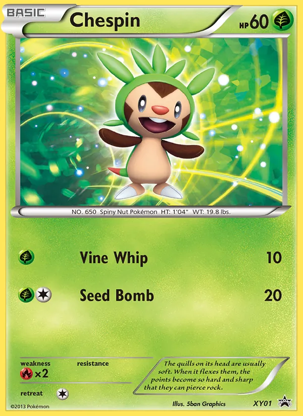 Chespin #XY01 – XY Black Star Promos card