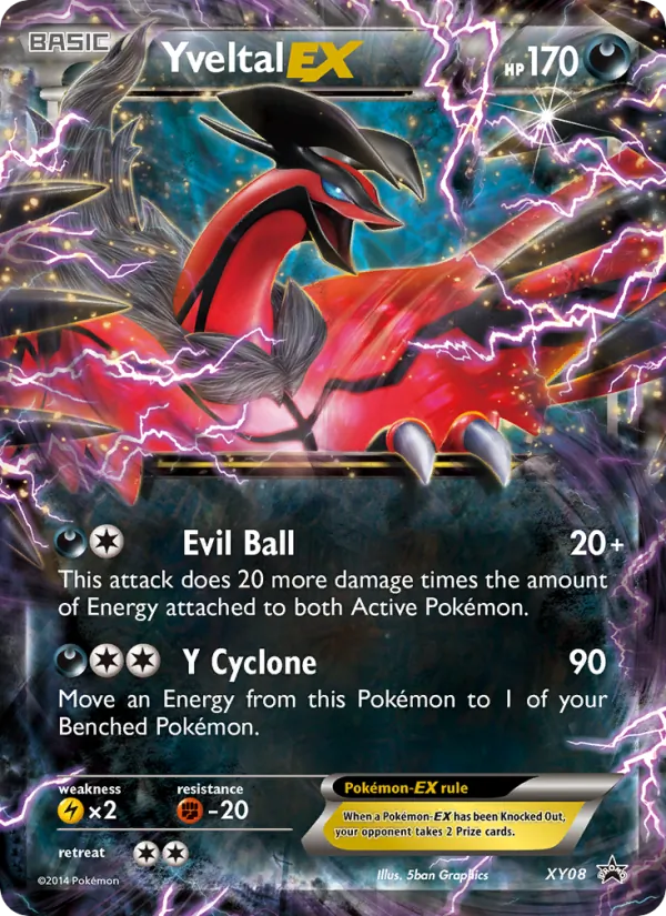 Yveltal EX #XY08 – XY Black Star Promos card