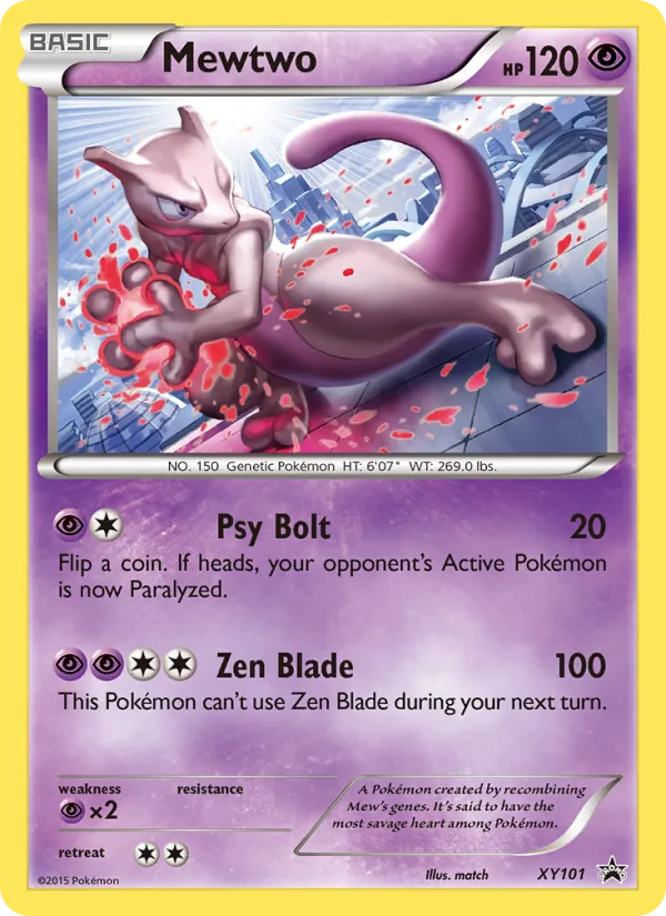 Mewtwo #XY101 – XY Black Star Promos card