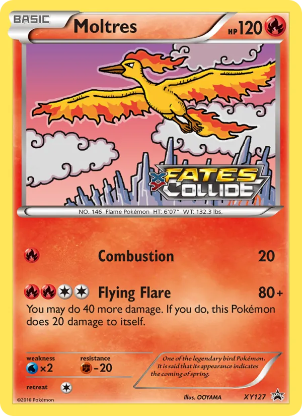 Moltres #XY127 – XY Black Star Promos card