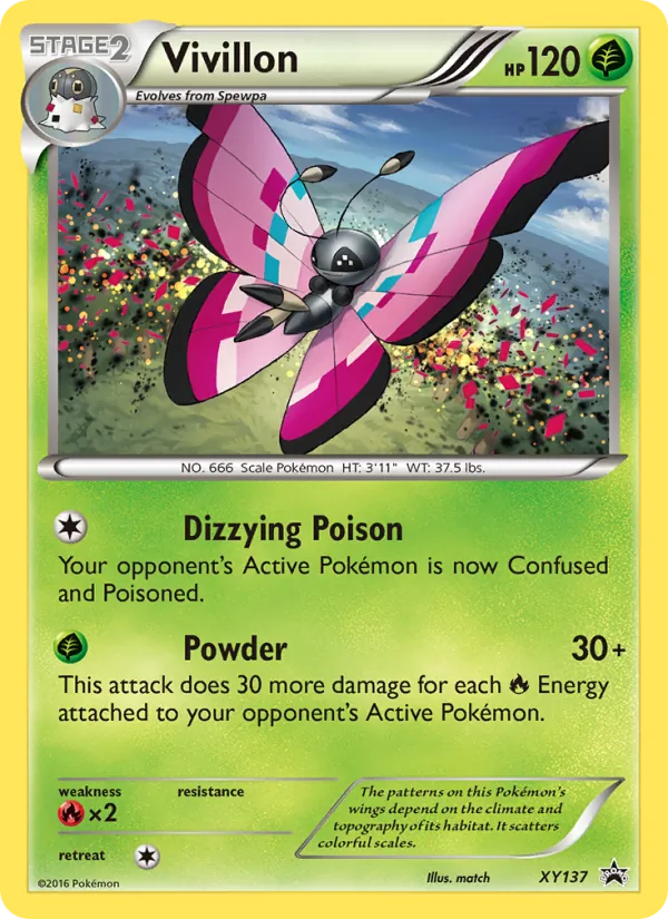 Vivillon #XY137 – XY Black Star Promos card