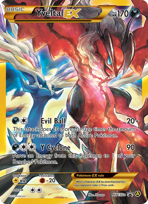 Yveltal-EX #XY150a – XY Black Star Promos card