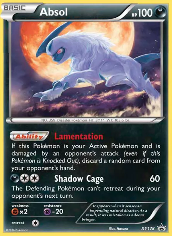Absol #XY178 – XY Black Star Promos card