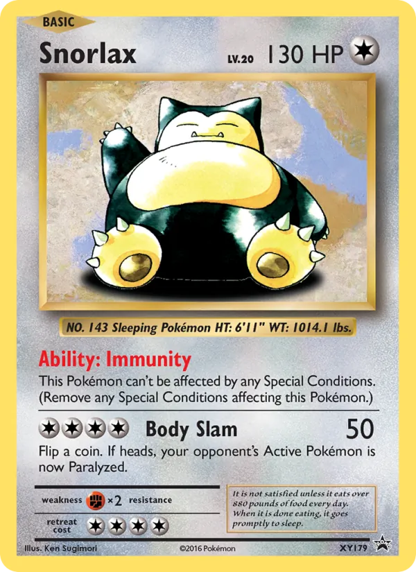 Snorlax #XY179 – XY Black Star Promos card