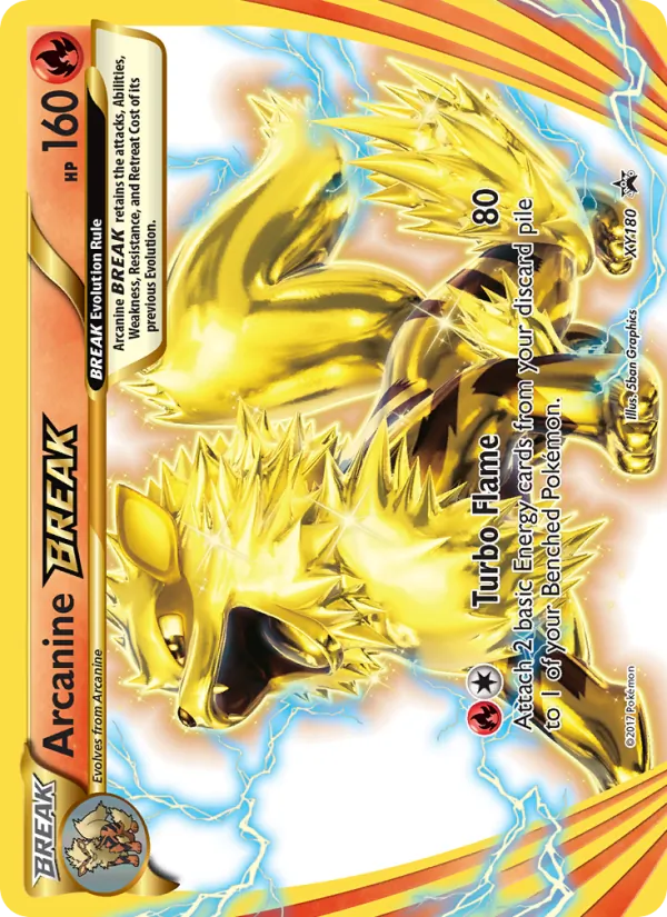 Arcanine BREAK #XY180 – XY Black Star Promos card