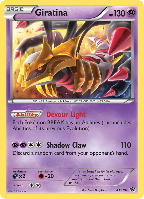 Giratina #XY184 – XY Black Star Promos card