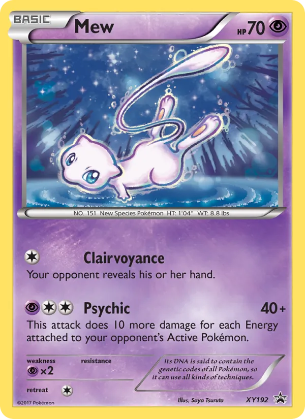 Mew #XY192 – XY Black Star Promos card