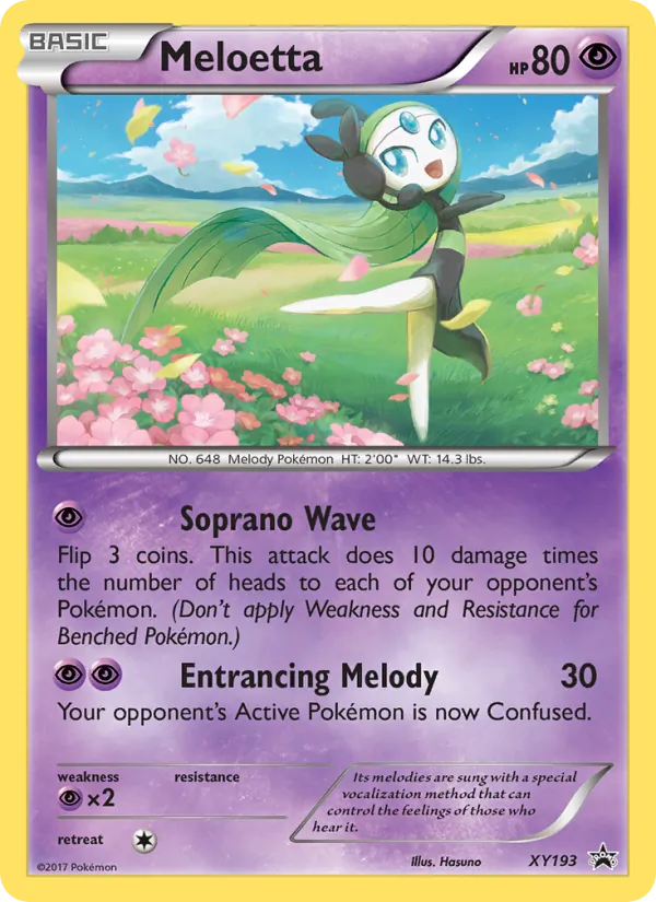 Meloetta #XY193 – XY Black Star Promos card