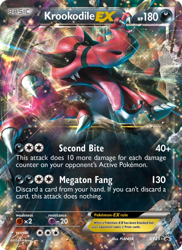 Krookodile EX #XY25 – XY Black Star Promos card