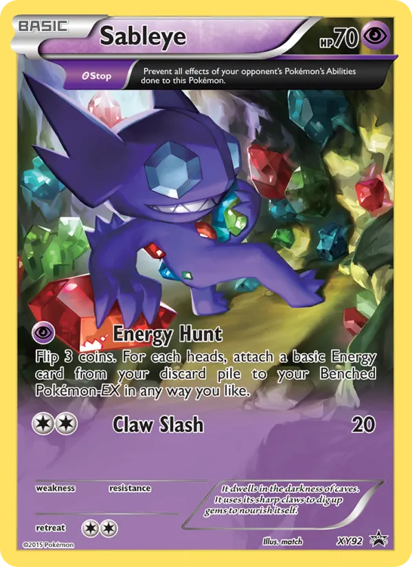 Sableye #XY92 – XY Black Star Promos card