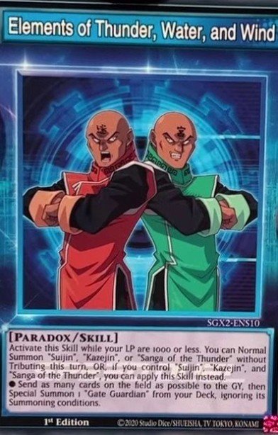 Elements of Thunder, Water, and Wind #SGX2-ENS10 – Speed Duel GX: Midterm Paradox card